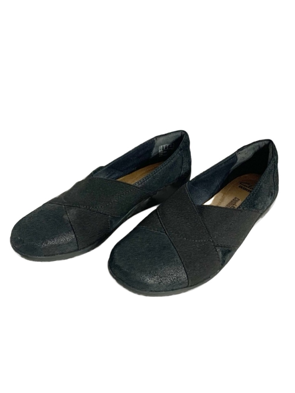 Clarks Collection Soft Cushion Slip On Comfort Shoes Textile Upper Rubber Sole